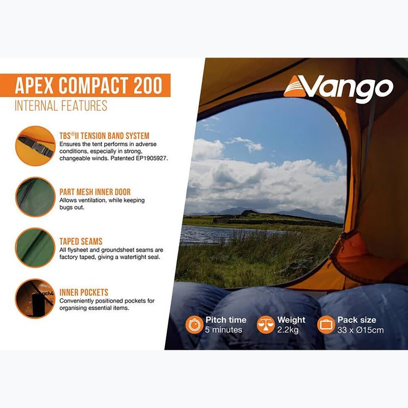 Tenda da trekking 2-osobowy Vango Apex Compact 200 forest green 14