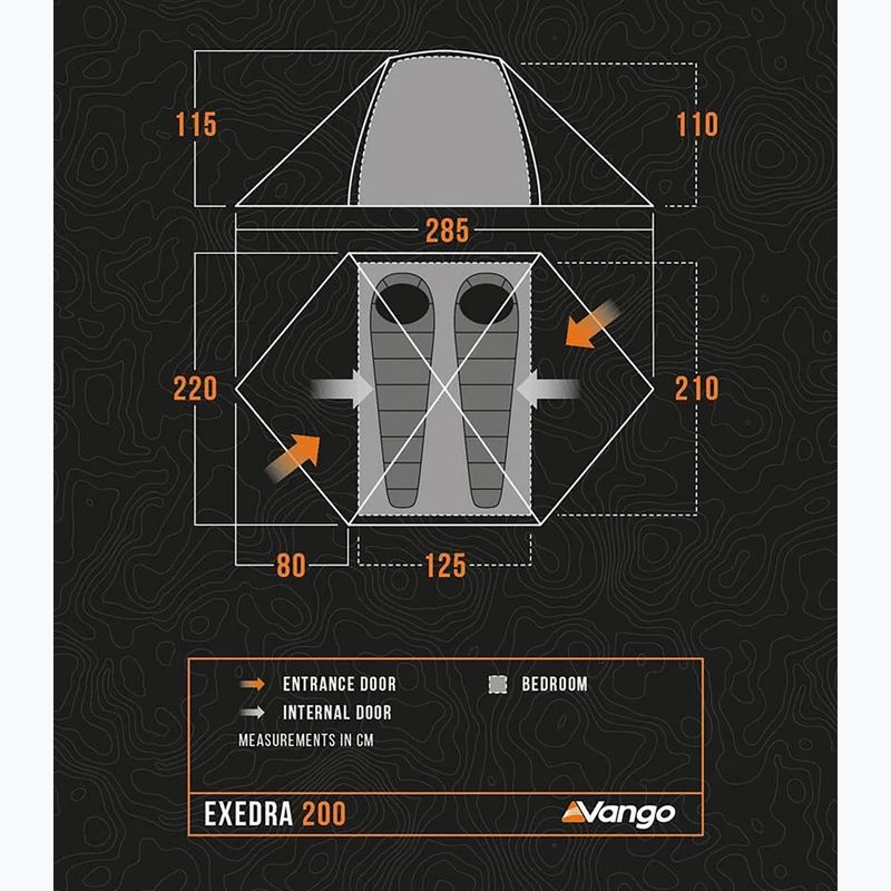Tenda da trekking 2-osobowy Vango Exedra 200 forest green 2