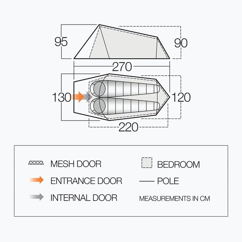 Tenda da trekking per 2 persone Vango Soul 200 blu profondo 2