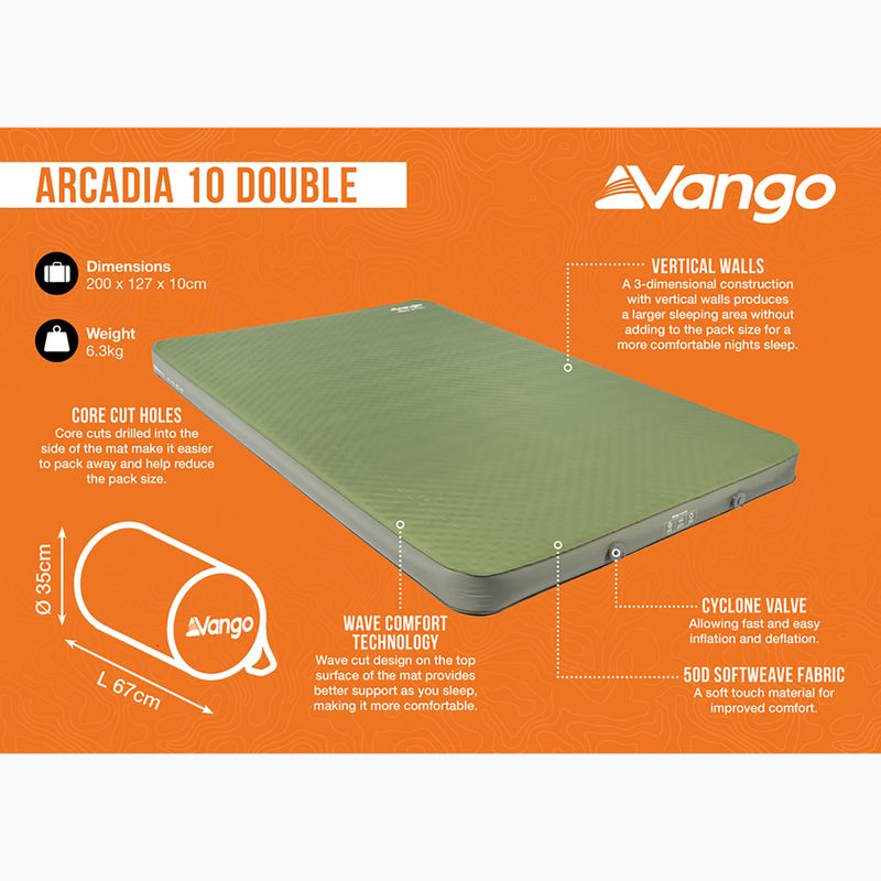 Materasso autogonfiante Vango Arcadia 10 Double olive 7