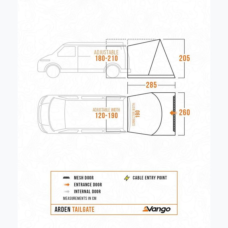Veranda per auto Vango Arden Tailgate smoke 2