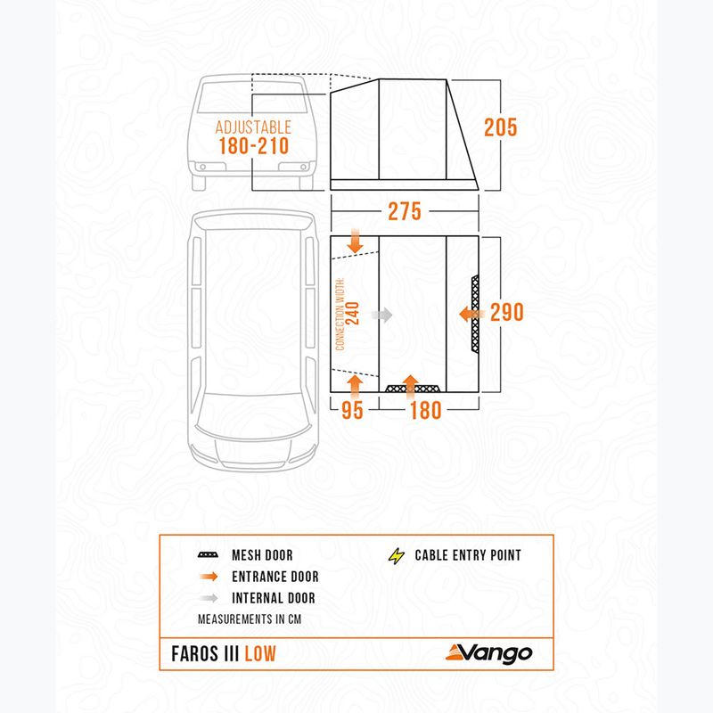 Tenda anteriore per camper Vango Faros II Low smoke 10