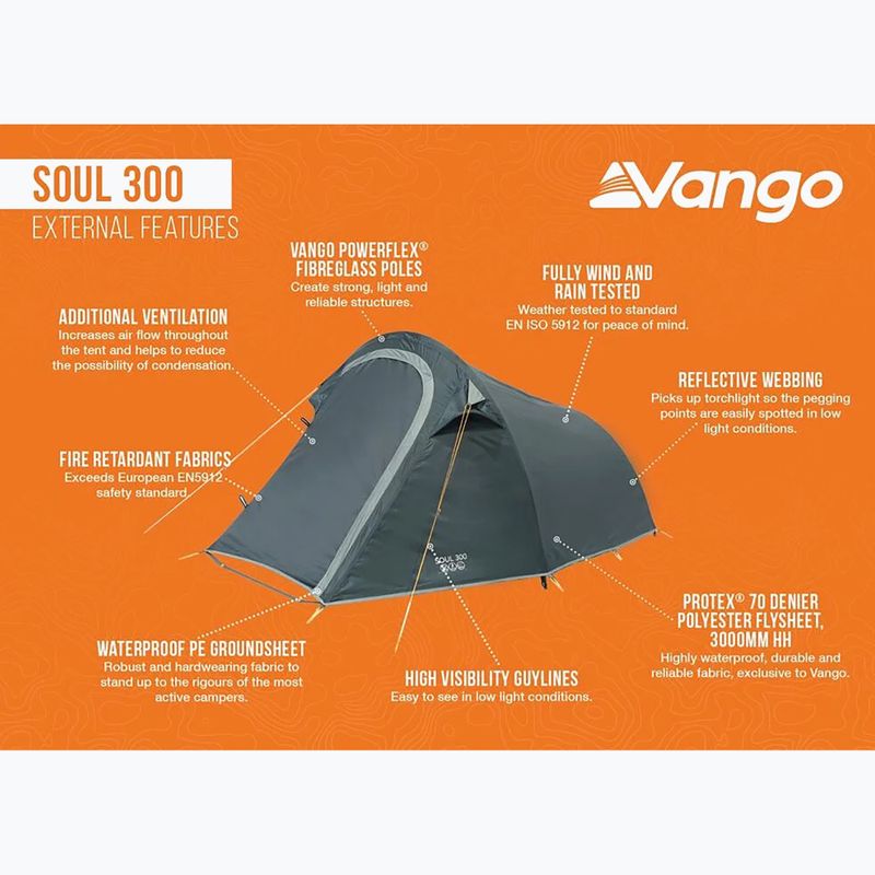 Tenda da trekking 3-osobowy Vango Soul 300 deep blue 4