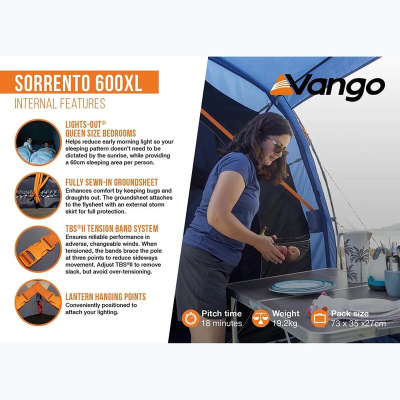 Tenda da campeggio 6-osobowy Vango Sorento 600XL twilight blue 13