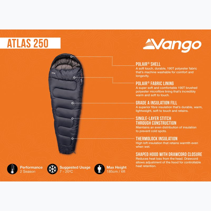 Sacco a pelo Vango Atlas 250 midnight navy 5