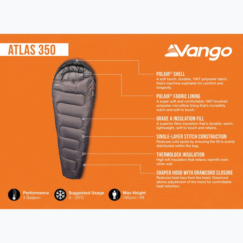 Sacco a pelo Vango Atlas 350 excalibur 5