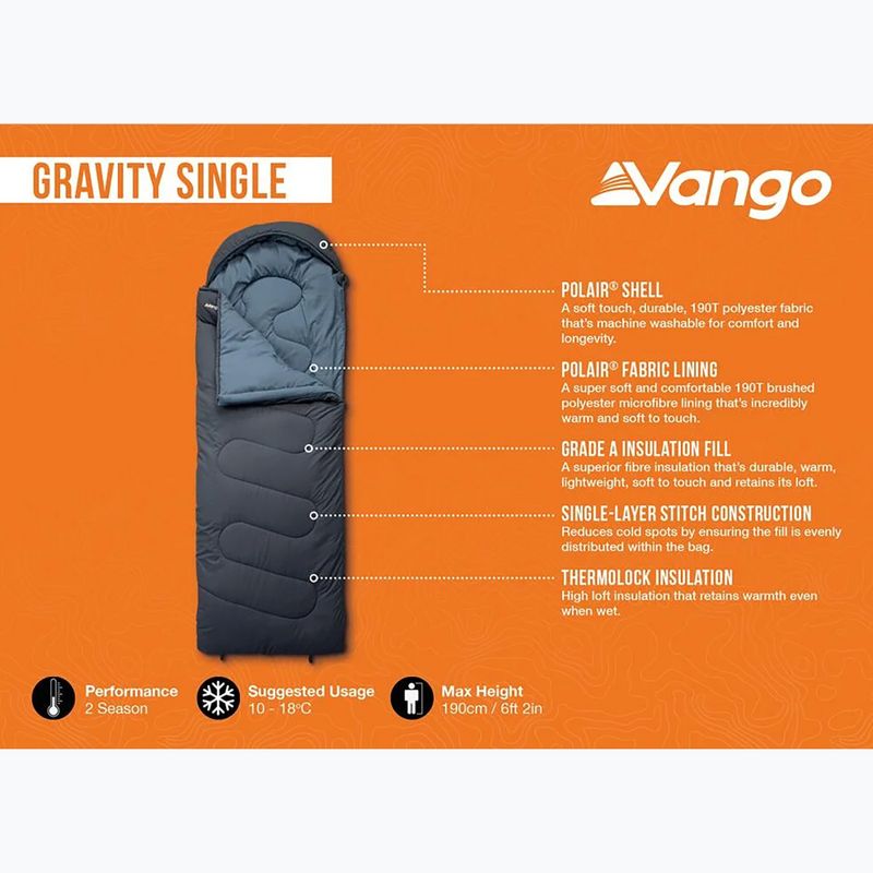 Sacco a pelo Vango Gravity Single deep blue 6