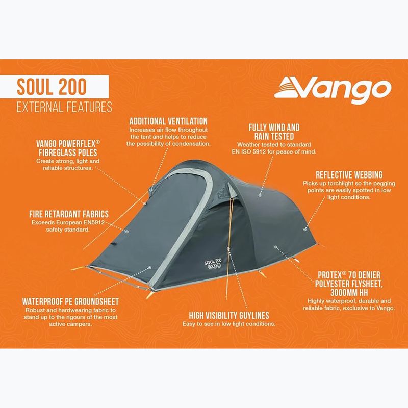 Tenda da trekking 2-osobowy Vango Soul 200 peridot green 3