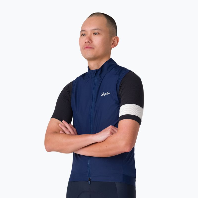 Gilet da ciclismo uomo Rapha Core Gilet Navy/White 2