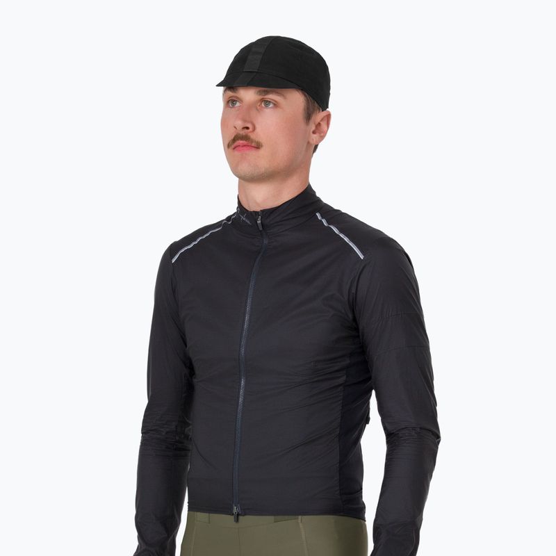 Giacca da ciclismo uomo Rapha Brevet Element Wind Jacket black/grey 2