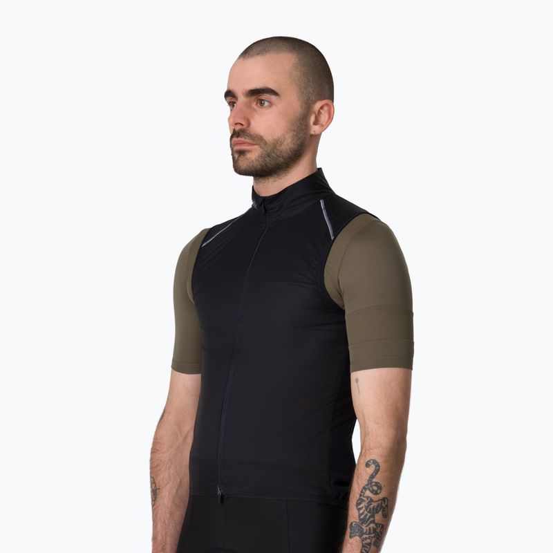 Gilet da ciclismo uomo Rapha Brevet Element Wind Gilet black/grey 2