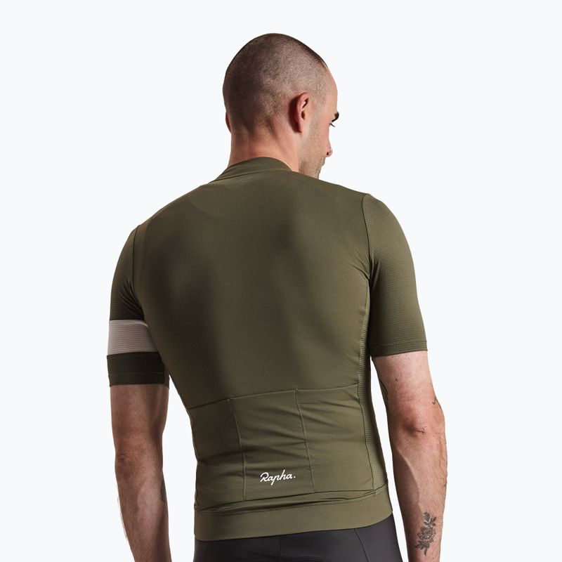 Maglia da ciclismo uomo Rapha Core Lightweight Jersey dark green/white 2
