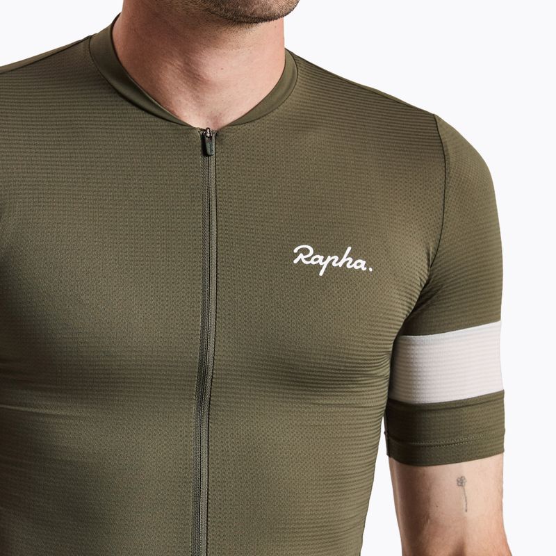 Maglia da ciclismo uomo Rapha Core Lightweight Jersey dark green/white 3