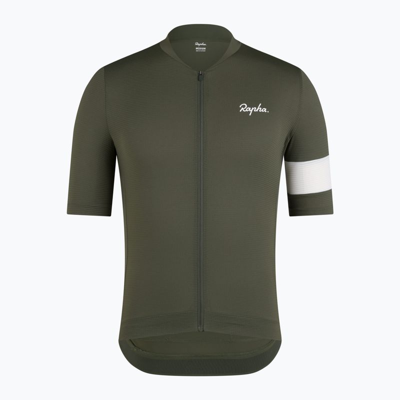 Maglia da ciclismo uomo Rapha Core Lightweight Jersey dark green/white 5