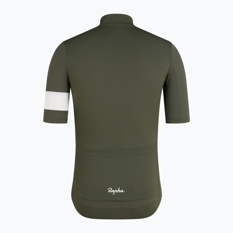 Maglia da ciclismo uomo Rapha Core Lightweight Jersey dark green/white 6