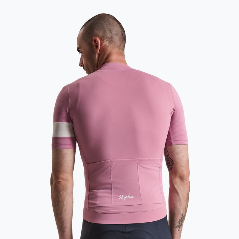 Maglia da ciclismo uomo Rapha Core Lightweight Jersey dusty mauve/white 2