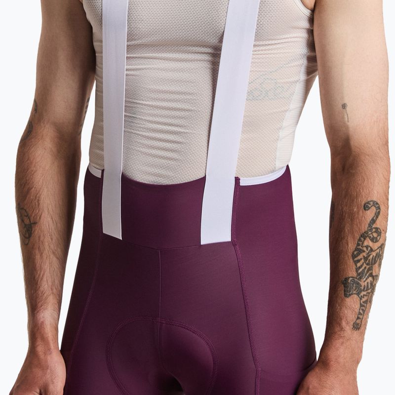 Pantaloncini da ciclismo uomo Rapha Brevet Element Cargo Bib Shorts plum/white 3