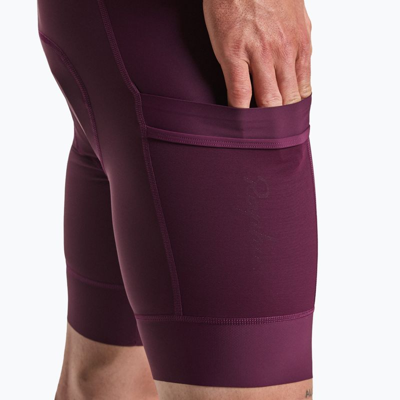 Pantaloncini da ciclismo uomo Rapha Brevet Element Cargo Bib Shorts plum/white 4