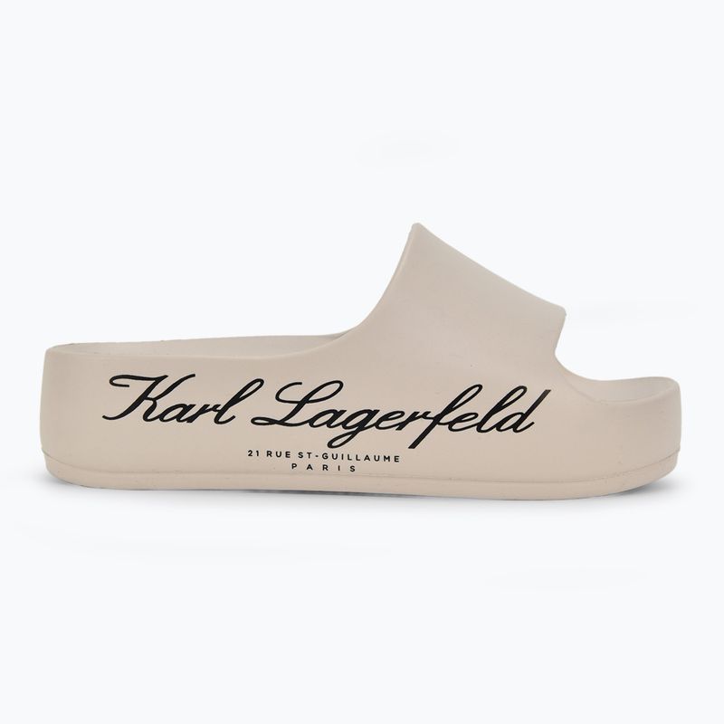 Infradito donna KARL LAGERFELD Kobo II Hotel Logo bianco sporco eco eva