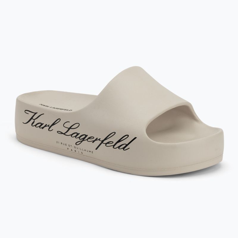 Infradito donna KARL LAGERFELD Kobo II Hotel Logo bianco sporco eco eva