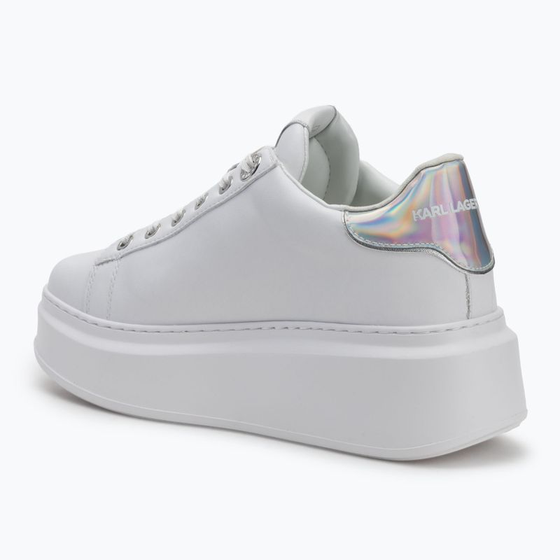 KARL LAGERFELD scarpe da donna Anakapri Signia in pelle bianca e argento 3