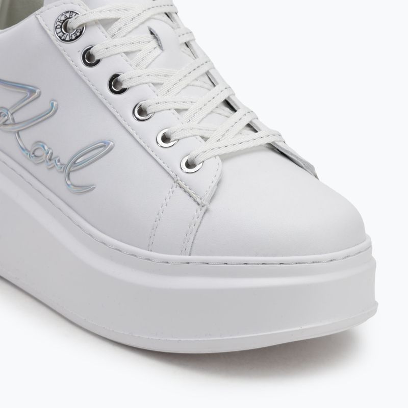 KARL LAGERFELD scarpe da donna Anakapri Signia in pelle bianca e argento 7