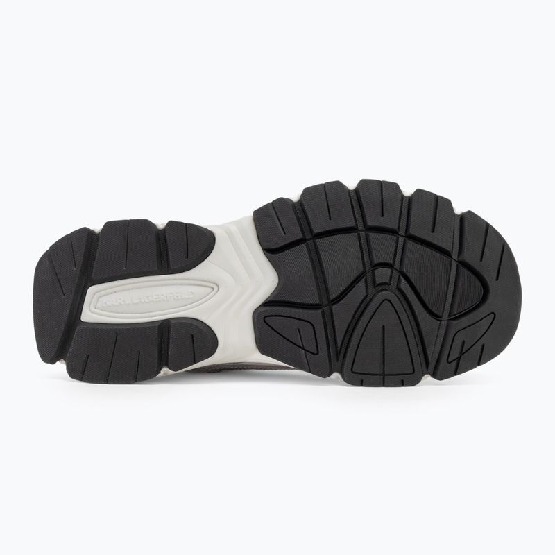 KARL LAGERFELD scarpe da donna Orion Sidetrim pelle/tessuto bianco con argento 4