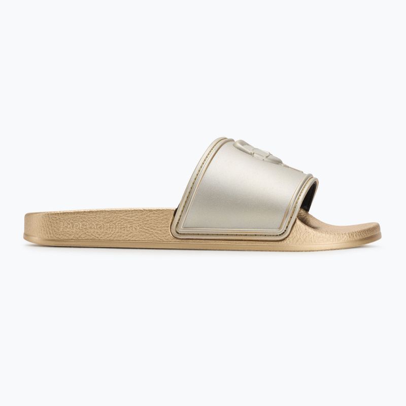 KARL LAGERFELD infradito donna Kondo 2.0 NFT Relief oro gomma 2