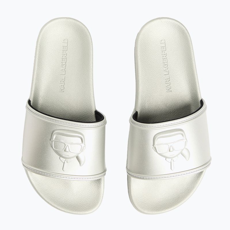 KARL LAGERFELD infradito donna Kondo 2.0 NFT Relief gomma argento 4