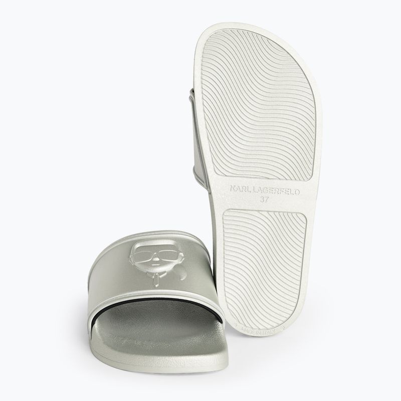 KARL LAGERFELD infradito donna Kondo 2.0 NFT Relief gomma argento 5