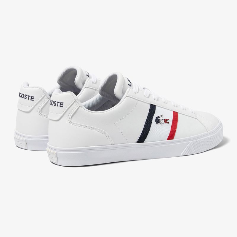 Scarpe Lacoste da uomo 45CMA0055 bianco/navy/rosso 10