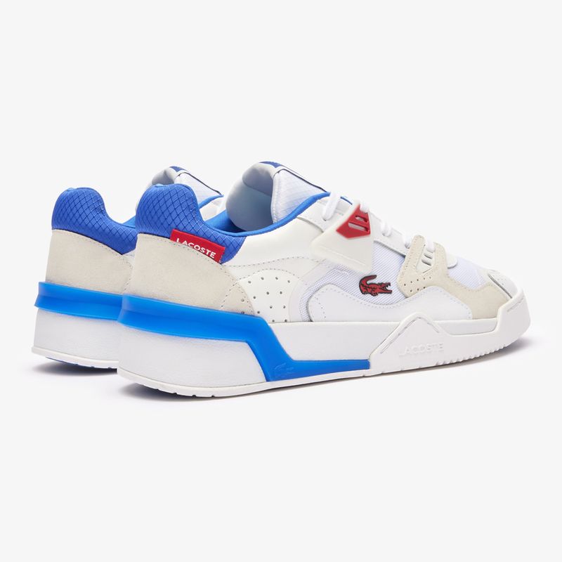 Scarpe Lacoste uomo 47SMA0095 bianco / rosso / blu 3