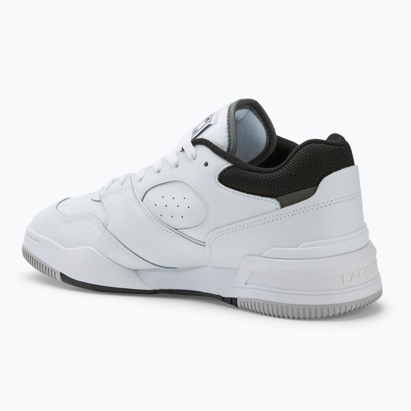 Scarpe Lacoste Lineshot da uomo con colletto a contrasto in pelle bianco/nero 3