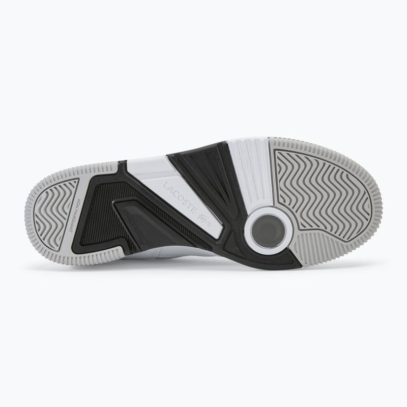 Scarpe Lacoste Lineshot da uomo con colletto a contrasto in pelle bianco/nero 4