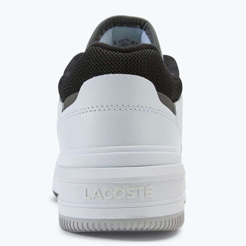 Scarpe Lacoste Lineshot da uomo con colletto a contrasto in pelle bianco/nero 6
