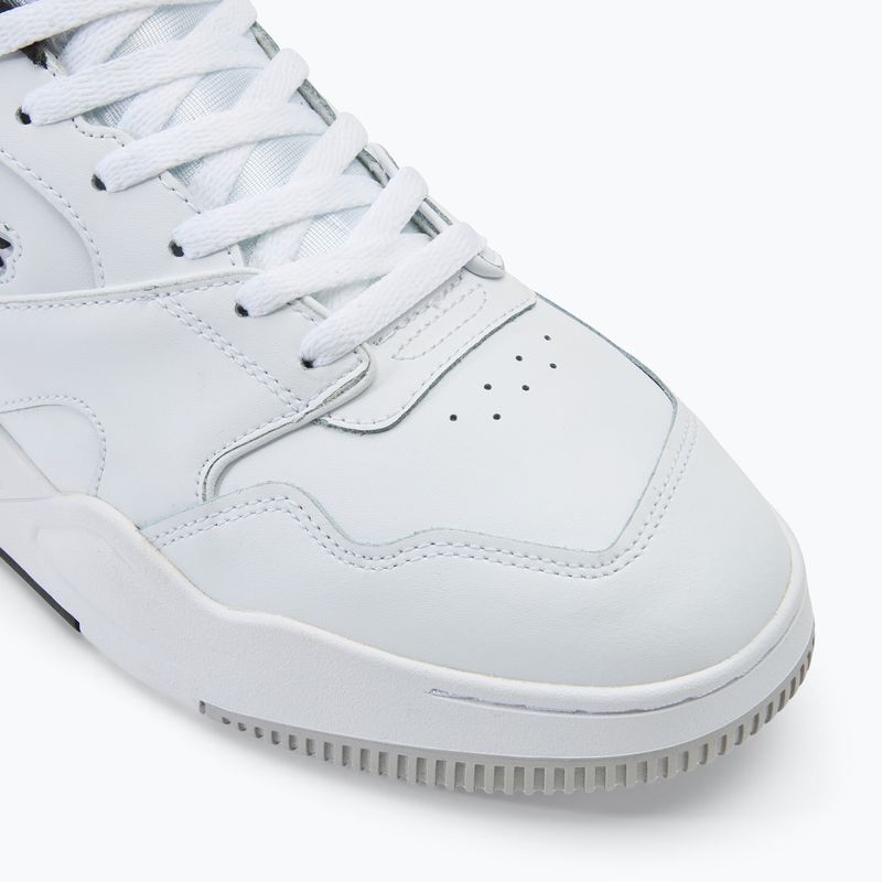 Scarpe Lacoste Lineshot da uomo con colletto a contrasto in pelle bianco/nero 7