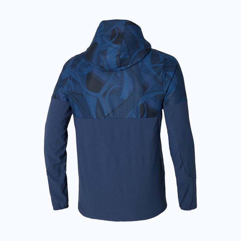 Mizuno Paris Athlete Giacca da uomo con cappuccio paggetto blu 2