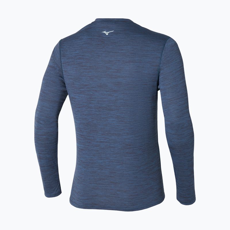 Uomo Mizuno Impulse Core Half Zip estate blu running longsleeve 2