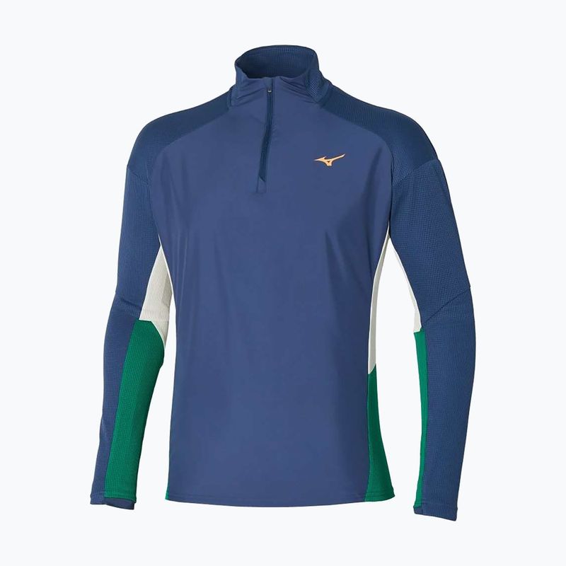 Mizuno Hybrid estate uomo manica lunga da corsa blu