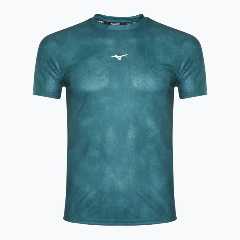 Maglietta da corsa Mizuno Impulse Core Graphic Tee evergreen da uomo