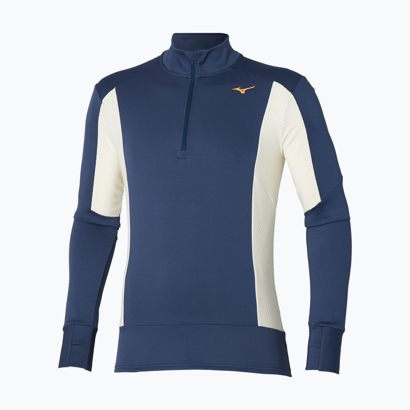 Felpa da corsa Mizuno Warmalite Half Zip estate uomo blu