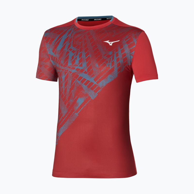 Maglietta da tennis Mizuno Mugen Shadow Graphic Tee da uomo in salsa