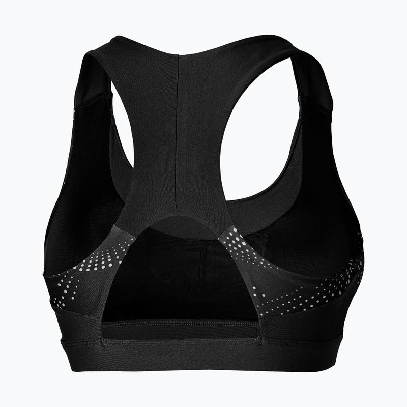 Reggiseno da allenamento imbottito Mizuno Alpha nero/albicocca ghiaccio 2