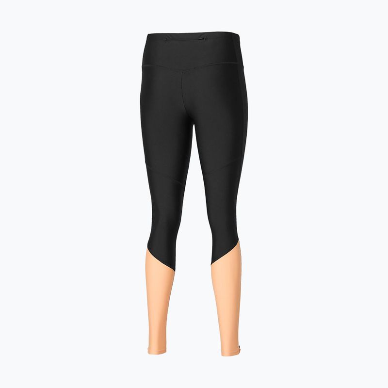 Leggings da corsa da donna Mizuno Impulse Core Long nero/albicocca ghiaccio 2