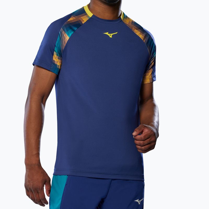 Camicia Mizuno Frontier Shadow Tee bellwether blu da uomo