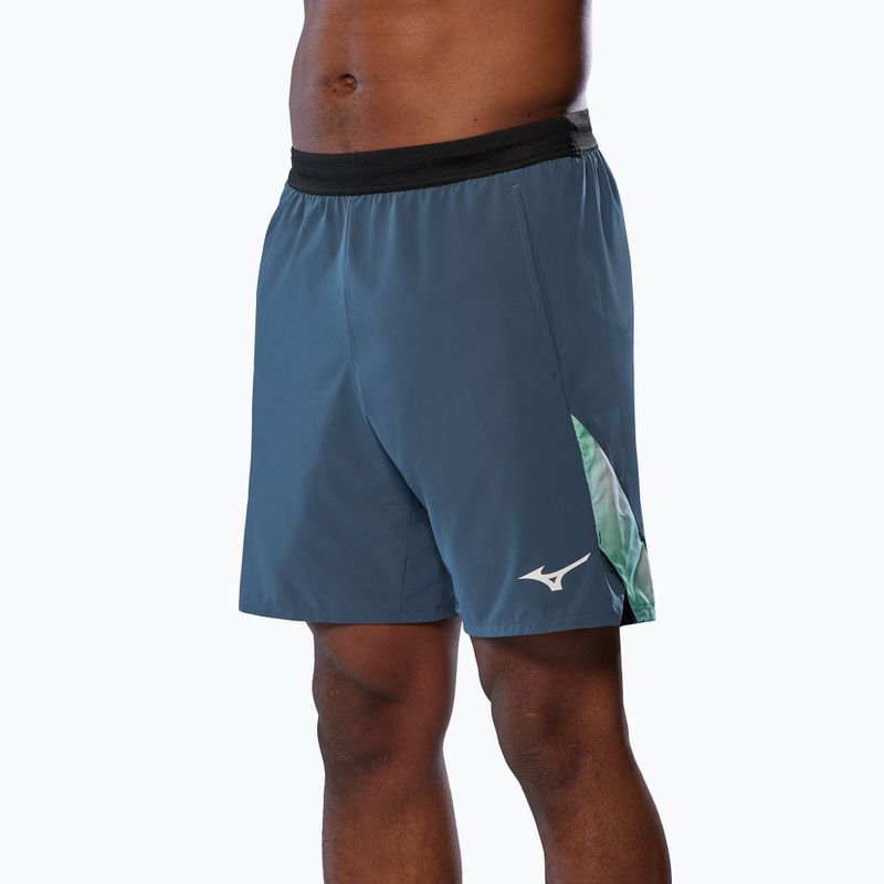Pantaloncini da uomo Mizuno Frontier 8 in Amplify vintage indigo