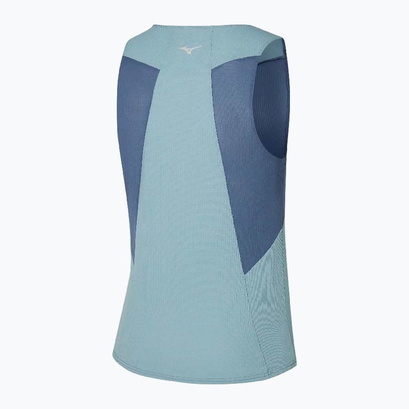 Canotta da corsa uomo Mizuno DryAeroFlow Tank vintage indigo 2