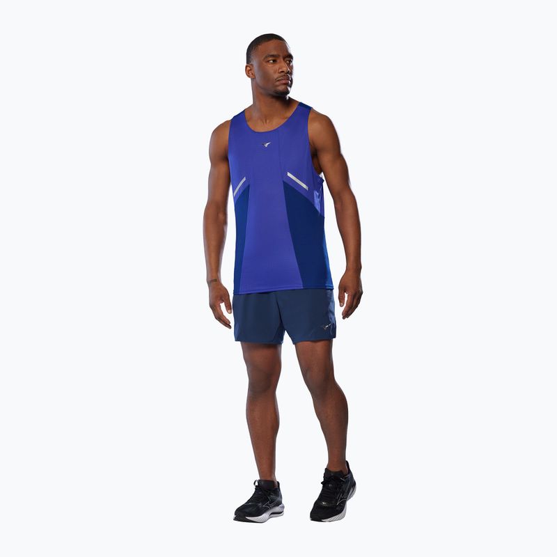 Canotta da corsa uomo Mizuno DryAeroFlow Tank reflexblue 2
