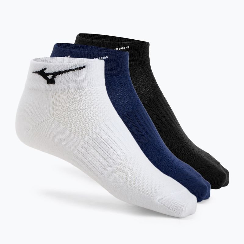 Calzini Mizuno Training Mid 3 paia bianco / nero / blu estate