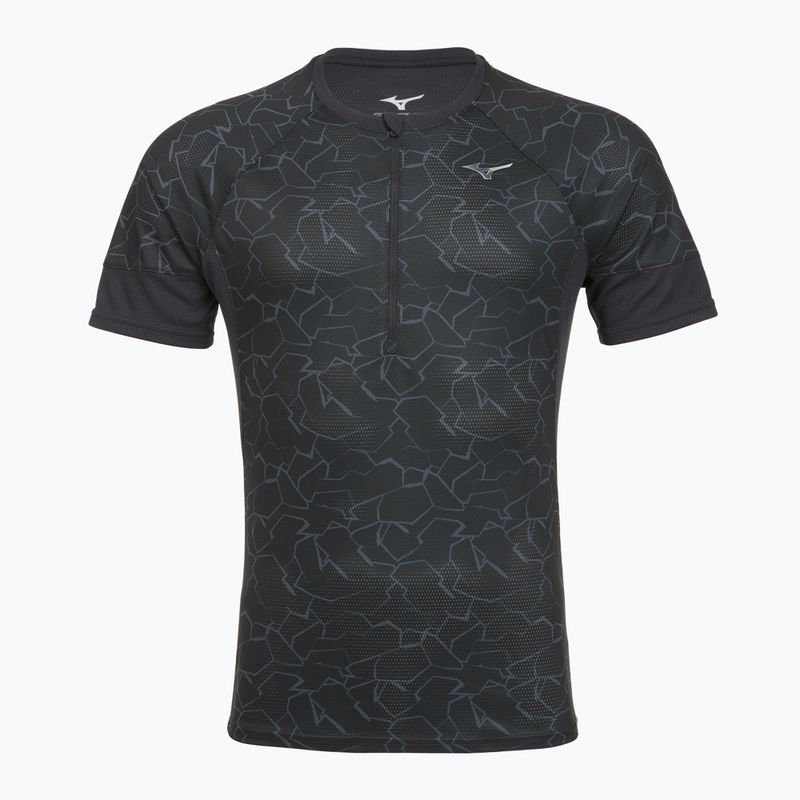 Maglietta da corsa Mizuno Graphic Trail Tee uomo nero